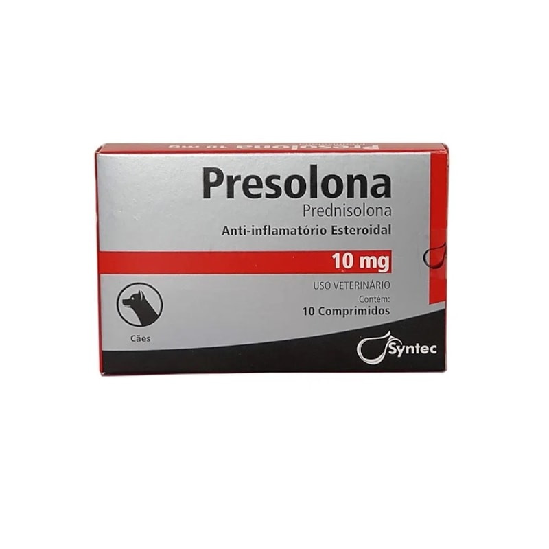 AntiInflamatório Esteroidal Syntec Presolona 10mg para Cães e Gatos Agroverde SR