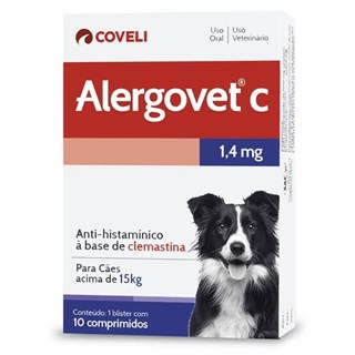 Antialérgico Coveli Alergovet C 1.4mg para Cães acima de 15kg
