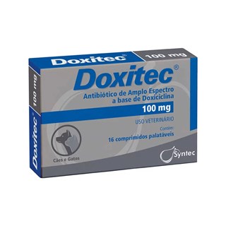 Antibiótico Syntec Doxitec para Cães e Gatos - 100mg