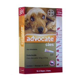 Antipulgas Bayer Advocate para Cães de 10 a 25 Kg - 2.5 mL