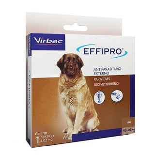 Antipulgas e Carrapatos Virbac Effipro 4.02 mL para Cães de 40 até 60 Kg