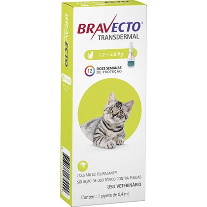 Antipulgas MSD Bravecto Transdermal para Gatos de 1.2 a 2.8 Kg