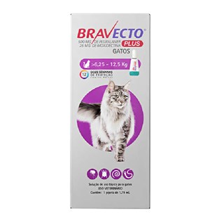 Antipulgas MSD Bravecto Transdermal Plus para Gatos de 6,25 a 12,5 Kg