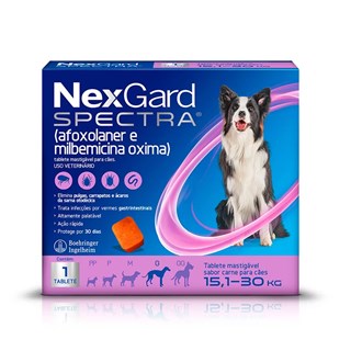 Antipulgas NexGard Spectra para Cães de 15.1 a 30kg