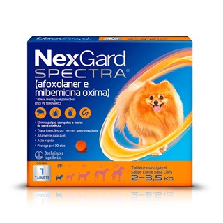 Antipulgas NexGard Spectra para Cães de 2 a 3.5kg