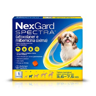 Antipulgas NexGard Spectra para Cães de 3.6 a 7.5kg