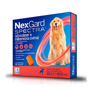 Antipulgas NexGard Spectra para Cães de 30.1 a 60kg