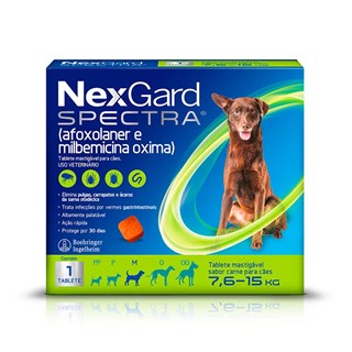 Antipulgas NexGard Spectra para Cães de 7.6 a 15kg