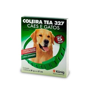 Coleira Antipulgas Konig Tea 327 para Cães de Raças Grandes