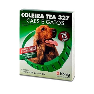 Coleira Antipulgas Konig Tea 327 para Cães de Raças Médias