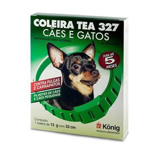 Coleira Antipulgas Konig Tea 327 para Cães de Raças Pequenas