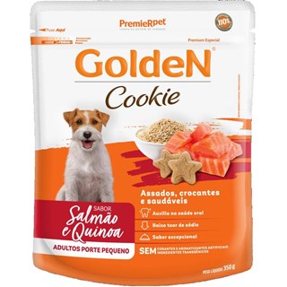Produto Petisco Golden Cookie Sabor Salmão e Quinoa para Cães Adultos de Raças Pequenas