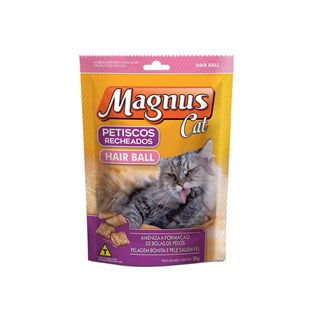 Petiscos Magnus Cat Recheados Hair Ball para Gatos
