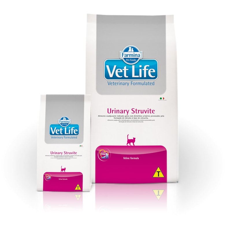 Ração Farmina Vet Life Urinary Struvite Feline Para Gatos Adultos