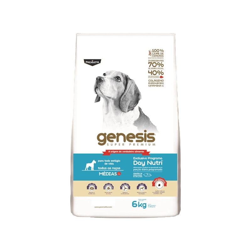 Ração Premiatta Genesis Super Premium para Cães de Raças Médias