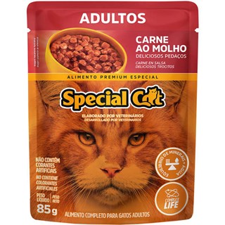 Ração Úmida Special Cat Sabor Carne Para Gatos Adultos