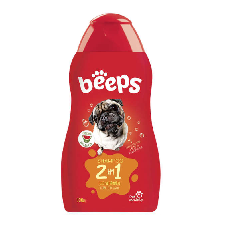 Shampoo Pet Society Beeps 2 em 1 para Cães e Gatos Agroverde SR