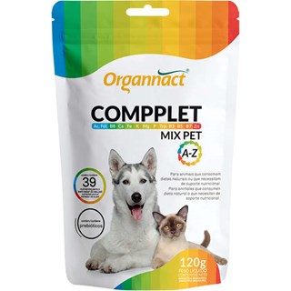 Suplemento Organnact Compplet Mix Pet A-Z para Cães e Gatos