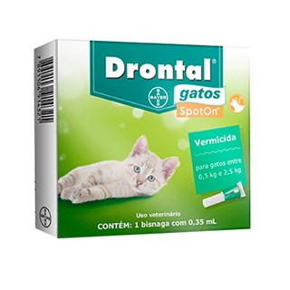 Vermífugo Drontal SpotOn para Gatos de 0.5kg a 2.5kg