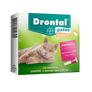 Vermífugo Drontal SpotOn para Gatos de 5kg a 8kg