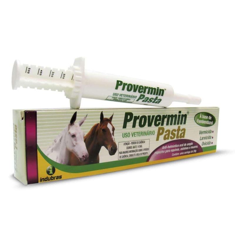 Vermifugo Para Cavalo Em Pasta Vermífugo Indubras Provermin Plus Para Equinos - Agroverde SR